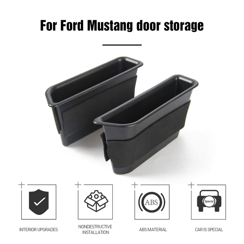  [AUSTRALIA] - Auto Front Door Side Organizer Tray Grab Handle Storage Box Phone Holder Container for Ford Mustang 2015 2016 2017 2018 2019