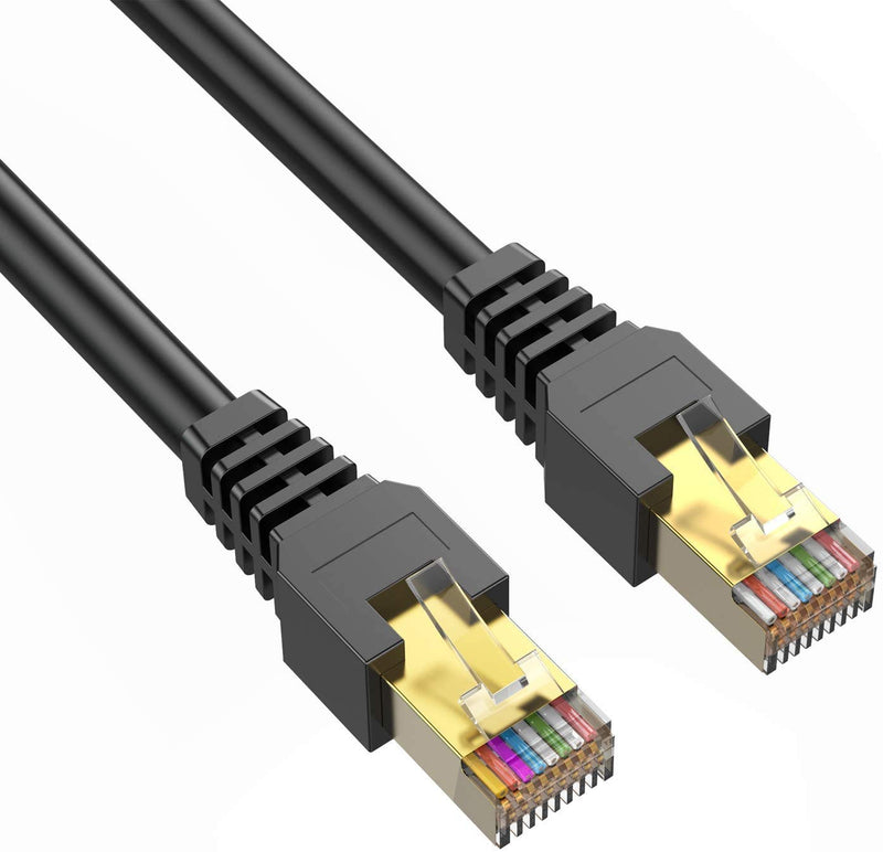  [AUSTRALIA] - Outdoor Cat7 Ethernet Cable 3ft Black,Phizli Shielded Grounded UV Resistant Waterproof Buried-able Network Cord 10 Gigabit 600MHz Triple Shielded (SFTP) with OFC for Modem, Router, LAN, CCTV, Computer Cat7-3ft