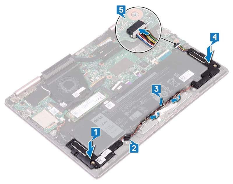  [AUSTRALIA] - PartEGG Internal Speaker Assembly TJXHY 0TJXHY Replacement for Dell Inspirn 7370 7373 7378 7380 7570 P83G