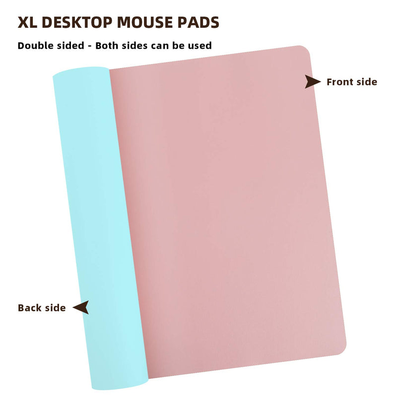 Desktop Pad Mouse Pad for Office/Home Ultra Thin Waterproof Non-Slip for Work & Game 31.5" x 15.7" Laptop Protective Desk Pad (Pink/SkyBlue£ Pink/Skyblue - LeoForward Australia