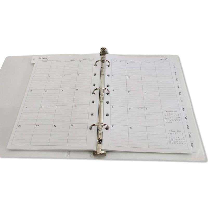  [AUSTRALIA] - 2022 Monthly Planner Refill 5-1/2" x 8-1/4", Runs from January 2022 to December 2022, Two Pages Per Month, Desk Size 4, 7-Hole Punched Desk/Size 4