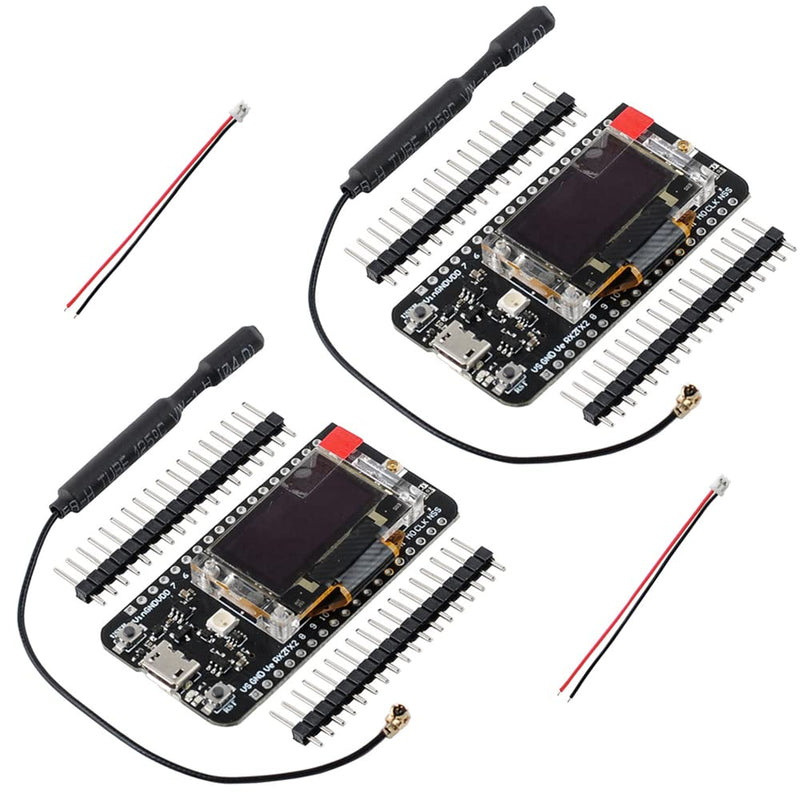  [AUSTRALIA] - DIYmalls 915 LoRa GPS Module ASR6502 HTCC-AB02S Development Board SX1262 0.96 OLED + 915MHz LoRa Antenna IPEX + 1.25mm 2P Connector for Arduino LoRaWAN Gateway (Pack of 2)