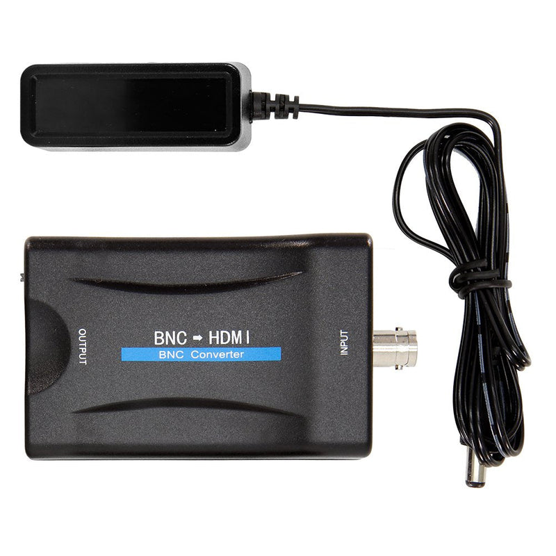  [AUSTRALIA] - CVBS BNC to HDMI Converter, Composite BNC and Audio Input to HDMI Output Adapter with 720P/1080P Switch, Transfer Analog Video Signal from CCTV Security Camera to HD Monitor Projector Computer