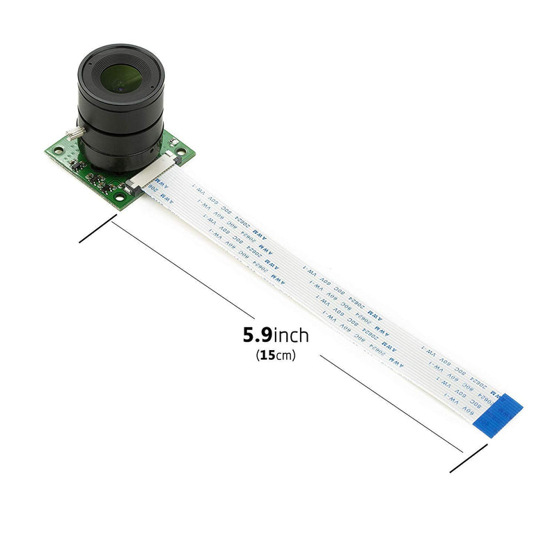  [AUSTRALIA] - Arducam for Raspberry Pi Camera, Interchangeable CS Mount Lens for Pi 4, 3, 3B+, 5MP OV5647 1080P CS Lens Camera for RPi