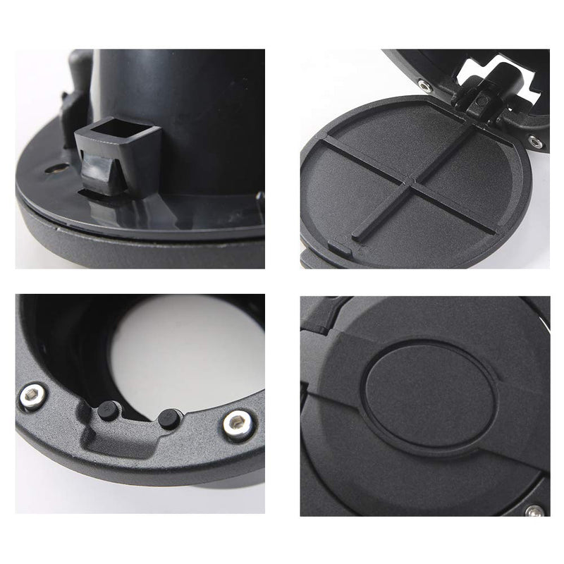  [AUSTRALIA] - JeCar Gas Cap Cover Aluminum Fuel Filler Door for Jeep Wrangler 2007-2018 JK & Unlimited