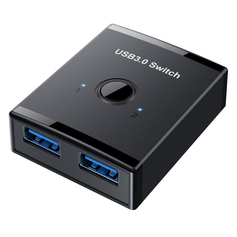  [AUSTRALIA] - USB 3.0 Switch Selector, 2 in 1 Out USB Switcher for 2 Computers Share 1 USB Devices, Mouse, Keyboard, Scanner, Printer