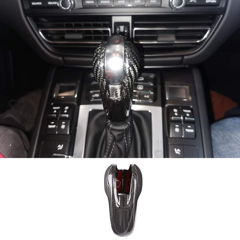LLKUANG Carbon Fiber Gear Shift Knob Head Cover for Porsche Macan 14-20 Panamera 10-16,718 2016-2019,911 2008-2017,Boxster 2009-2015,Cayman 2009-2016 - LeoForward Australia