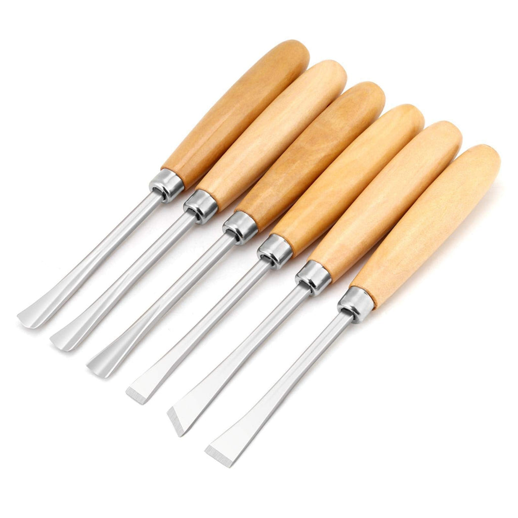  [AUSTRALIA] - 6 pcs Wood Carving Hand Chisels Set Hand Chisels Carving Tools Wood Carving Kit Woodworking Tool Carpentry Tools