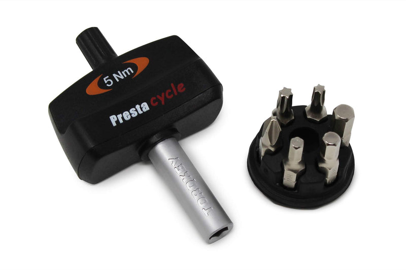  [AUSTRALIA] - Prestacycle Mini Bike TorqKeys - Preset Torque Tool w/6 Bits & Holder – Compatible with Standard 1/4" hex bit - Choose from Sizes: 3Nm, 4Nm, 5Nm.