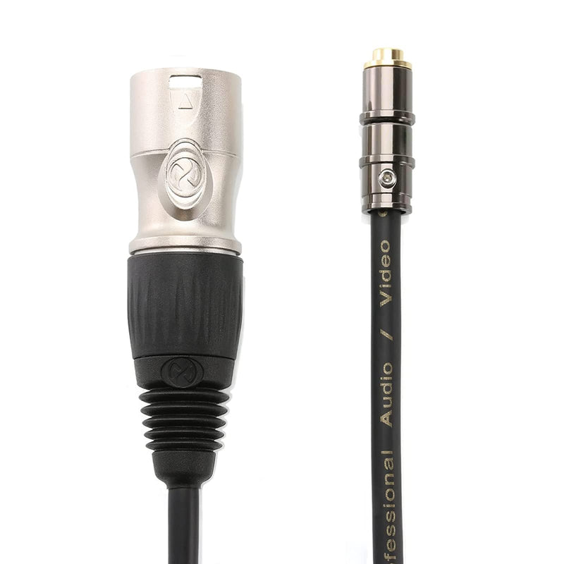 [AUSTRALIA] - 3.5mm to XLR Microphone Cable 6N OFC Nickel Plated 3.5mm Female Mini Jack to XLR Male Stereo Balanced Converter Audio Cable 1/8 inch to XLR Adapter Cord for Camera Microphone Amplifier 3.28ft by gotor 1M (3.28ft)