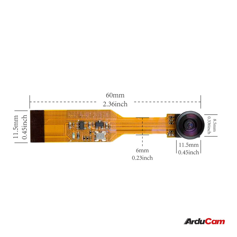  [AUSTRALIA] - Arducam for Raspberry Pi Zero Camera Module Wide Angle 160°, 1/4 Inch 5MP OV5647 Mini Camera with Flex Cable for Pi Zero and Pi Compute Module 160° Wide Angle