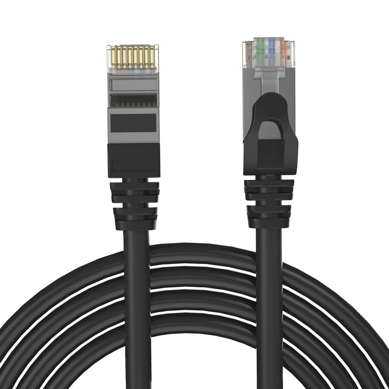  [AUSTRALIA] - Cat6 Ethernet Cable(75Feet) SHD Network Patch Cable UTP LAN Cable Computer Patch Cord-Black 75FT