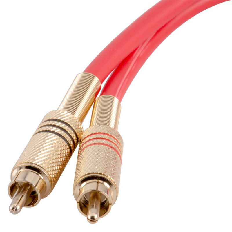  [AUSTRALIA] - Seismic Audio Speakers Premium 6 Foot Dual RCA Male To Dual RCA Male Audio Patch Cables, 2RCA to 2RCA Audio Cord, Red