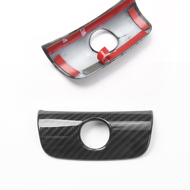  [AUSTRALIA] - Voodonala Black Carbon Fiber Texture Cup Holder Panel Covers & Armrest Storage Central Key Cover for 2011-2017 Jeep JK Wrangler & Unlimited