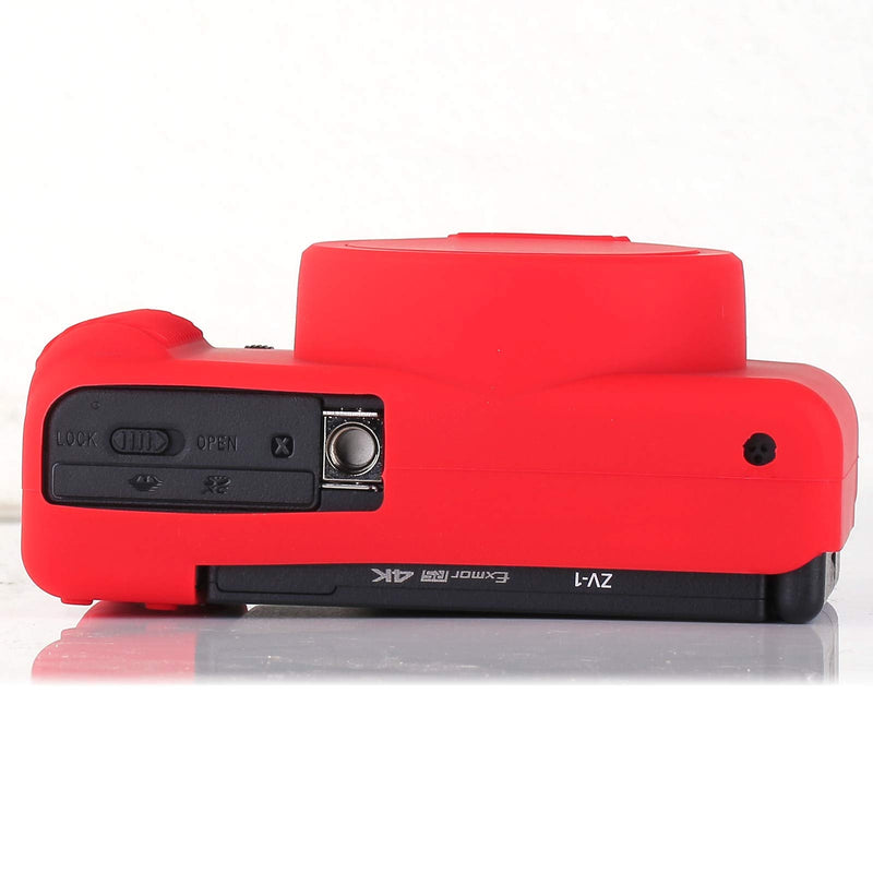  [AUSTRALIA] - Yisau Camera Case for Sony ZV-1, Sony ZV1 Camera Case Digital Camera Anti-Scratch Slim Fit Soft DSLR Camera Sleeve with ZV1 Screen Protector (Red) Red