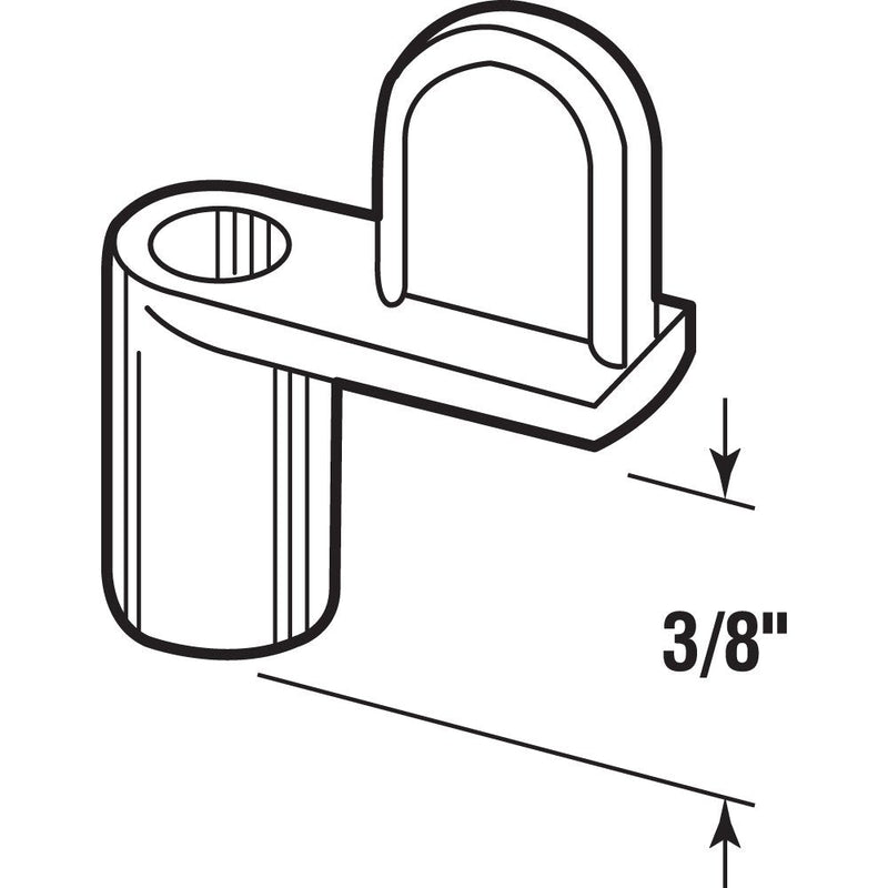  [AUSTRALIA] - Prime-Line Products L 5639 Screen Clip, 3/8-Inch, Black Diecast,(Pack of 12) , White