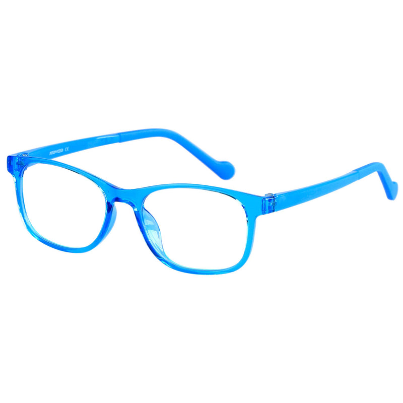  [AUSTRALIA] - Blue Light Glasses Kids Girls Boys 2 Pack Computer Gaming Anti Blue Ray Age3-12 Black to Blue & Blue TR90 (2pack)black to Blue+blue | Anti-blue Light Lens