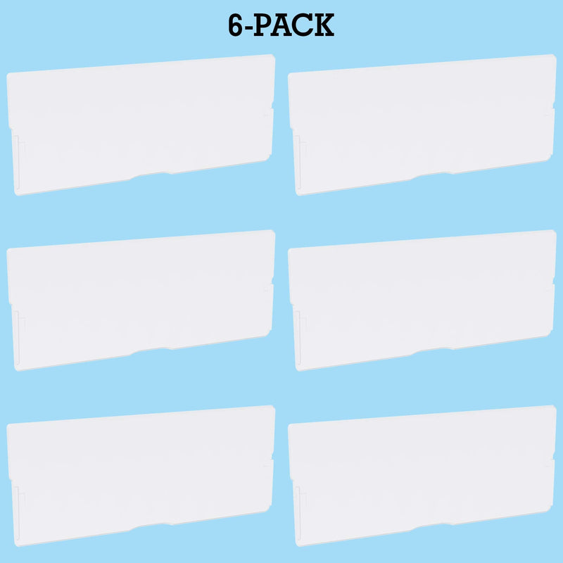  [AUSTRALIA] - Akro-Mils 40717 Length Dividers for Plastic Storage Hardware and Craft Cabinet Large Drawers, (6-Pack), Clear, Black Large Drawer
