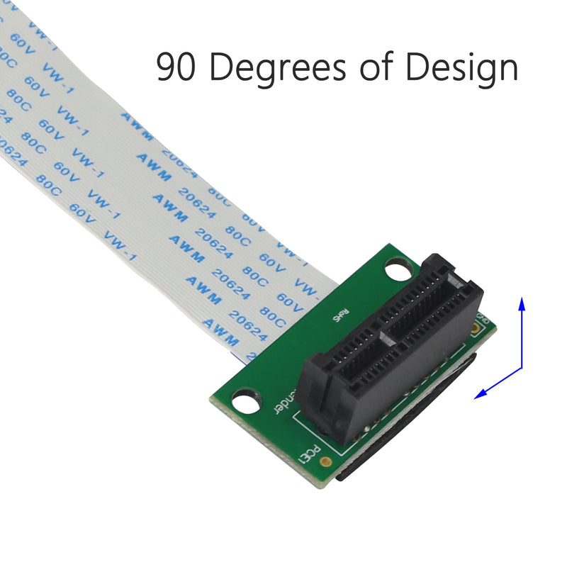  [AUSTRALIA] - CERRXIAN 14cm 90 Degree PCI-Express 1X Riser FPV Cable, PCI-E 36PIN 1X Extension Cable