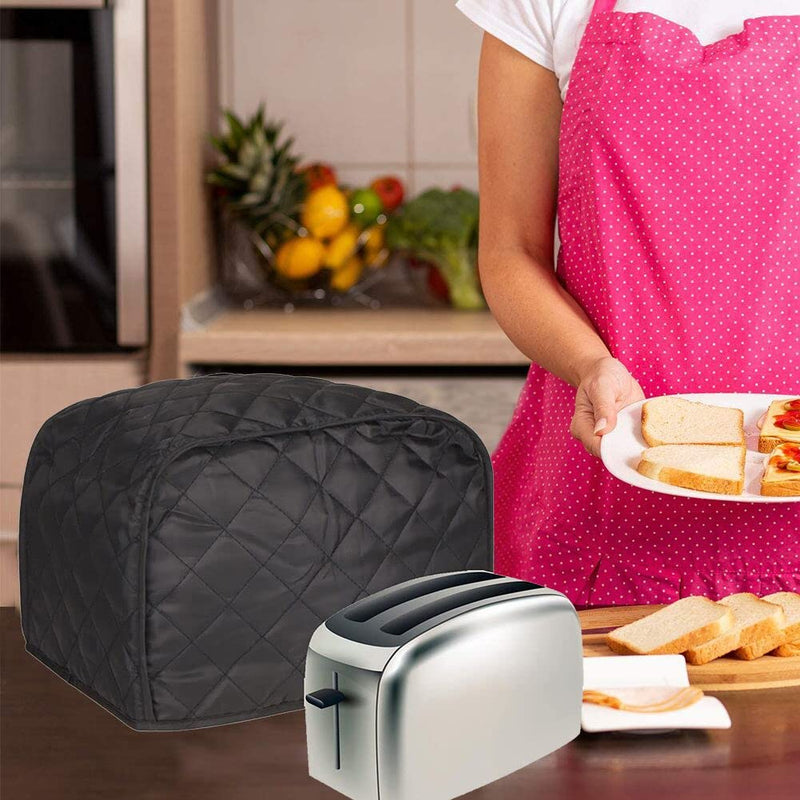  [AUSTRALIA] - Toaster Cover, Quilted Toaster Cover 2 Slice,Kitchen Small Appliance Covers, Toaster Cover Fits for Most Standard 2 slice Toasters, Universal Size Microwave Oven Dustproof Cover Women Gift