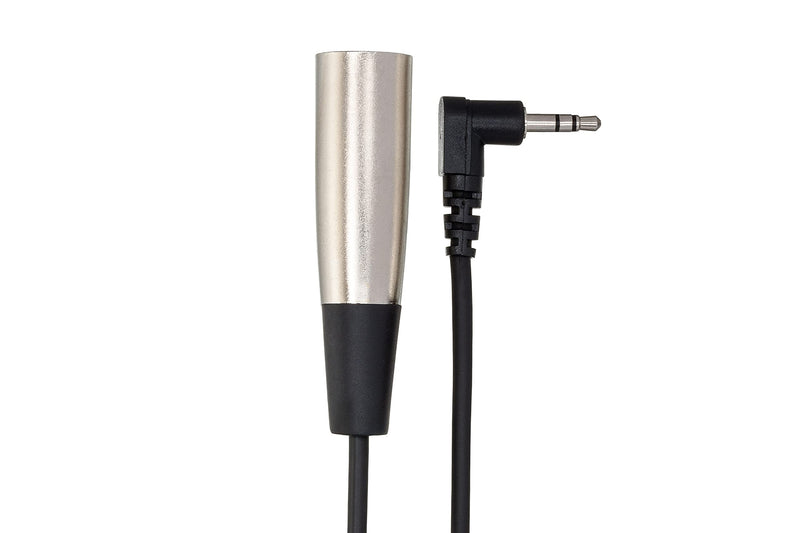  [AUSTRALIA] - Hosa XVM-115M Right Angle 3.5 mm TRS to XLR3M Microphone Cable, 15 Feet Black