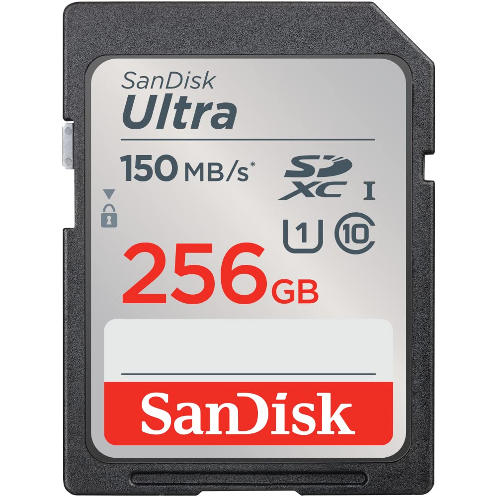  [AUSTRALIA] - SanDisk 256GB Ultra SDXC UHS-I Memory Card - Up to 150MB/s, C10, U1, Full HD, SD Card - SDSDUNC-256G-GN6IN