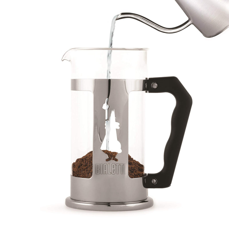 Bialetti 6860 Preziosa Stainless Steel 3-Cup French Press Coffee Maker, Silver 3 Cup - LeoForward Australia