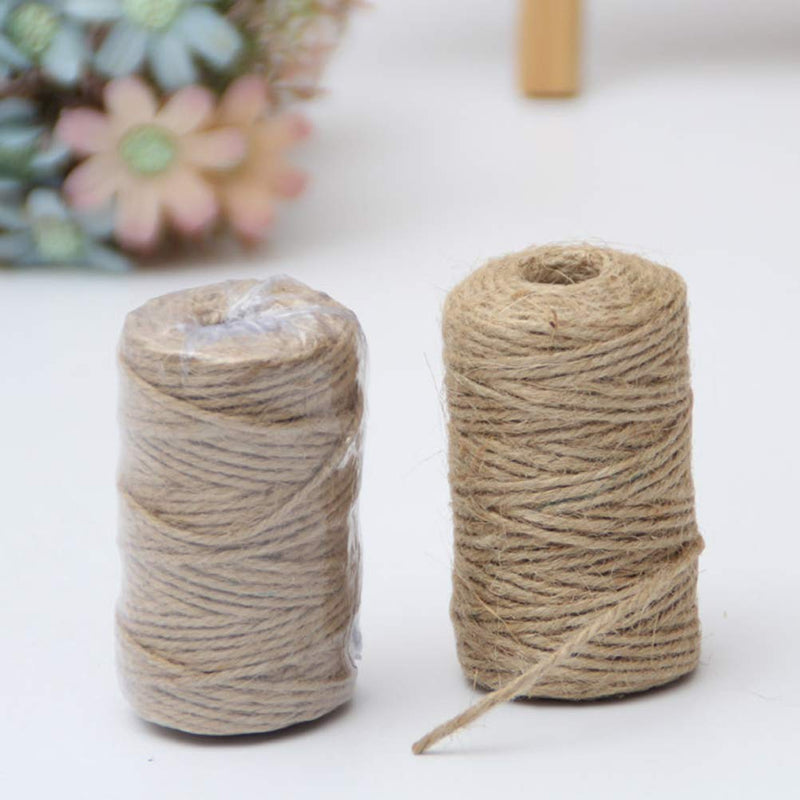  [AUSTRALIA] - Toyvian 100M Natural Jute Twine Art Crafts Hessian Rope Packing String for Industrial Gardening Applications