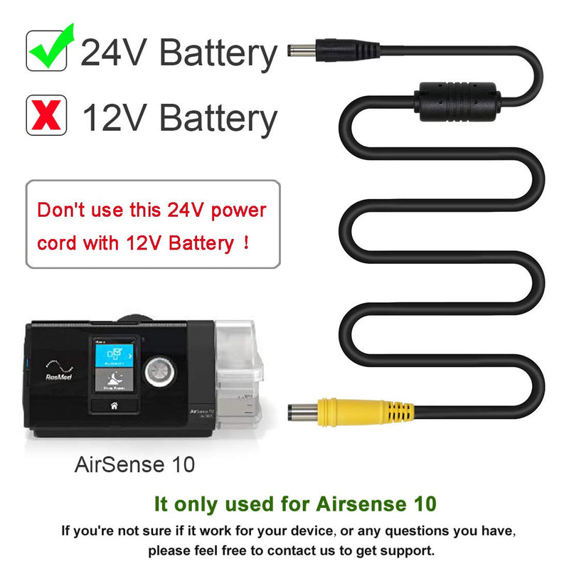  [AUSTRALIA] - Talentcell DC 24V Power Cord, 5.5 x 2.1mm Male to DC7406 Male Plug Power Supply Cable for Laptop, Notebook, S10 and More