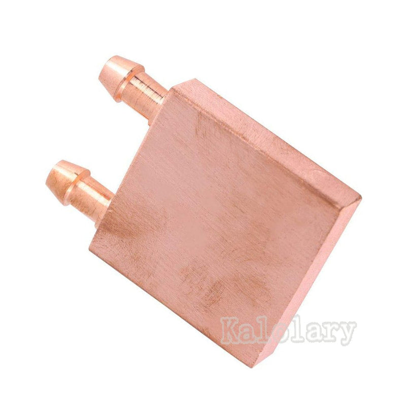  [AUSTRALIA] - Pure Copper Water Cooling Block 40x40mm for Liquid Water Cooler Heat Sink System Silver for CPU Graphics Radiator Heatsink (1 Pack) 1pcs