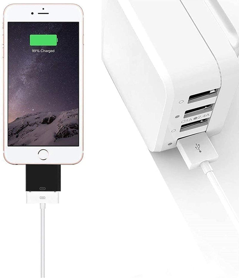  [AUSTRALIA] - COVS Lightning to 30-Pin Adapter Black,[MFi Certified] iPhone 8Pin Male to 30Pin Female Charging&Sync Converter Connector Compatible iPhone 13 13P 12 11 X 8 7 6P 5S 4S 4 3 3G,iPad，iPod(No Audio)