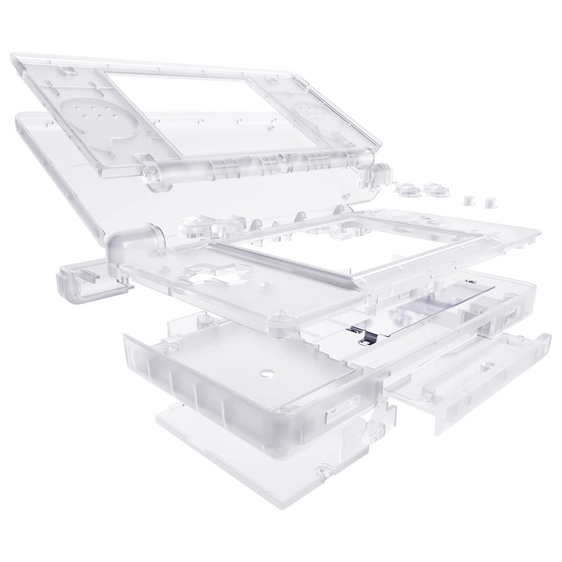  [AUSTRALIA] - eXtremeRate Clear Replacement Full Housing Shell for Nintendo DS Lite, Custom Handheld Console Case Cover with Buttons, Screen Lens for Nintendo DS Lite NDSL - Console NOT Included