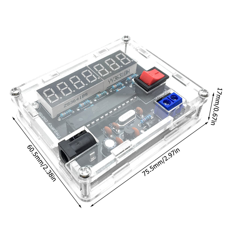  [AUSTRALIA] - Frequency Meter Test Tool 0.45Hz-10MHz Digital Frequency Meter, Automatic Range Conversion Frequency Counter VR Frequency with Shell Cymometer DIY Kit