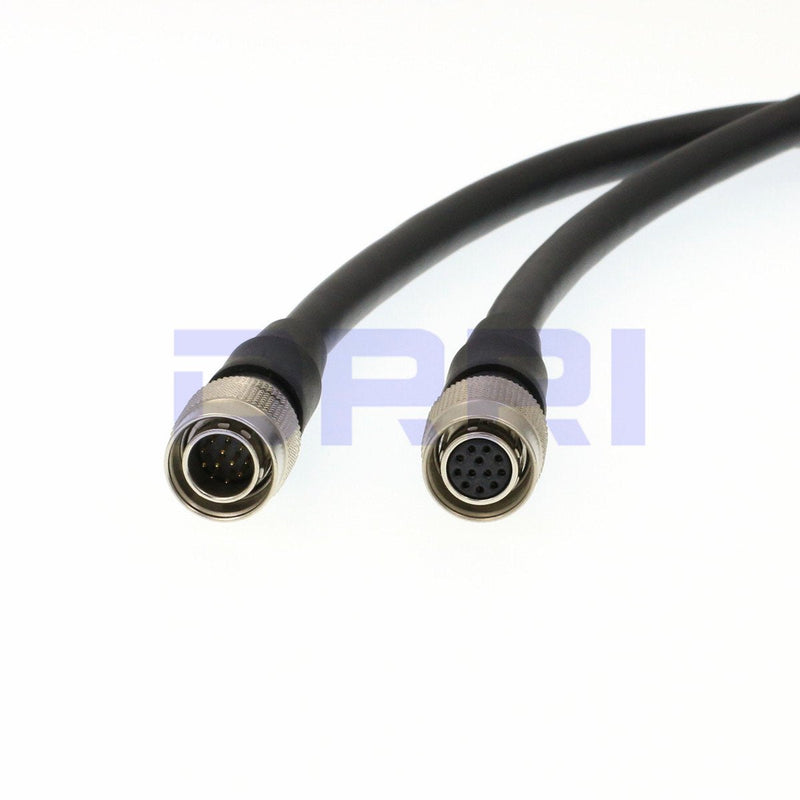  [AUSTRALIA] - DRRI High Flex 12Pin Hirose Male to Female Cable for Network Sony CCD Hitachi Camera (2M) 2M