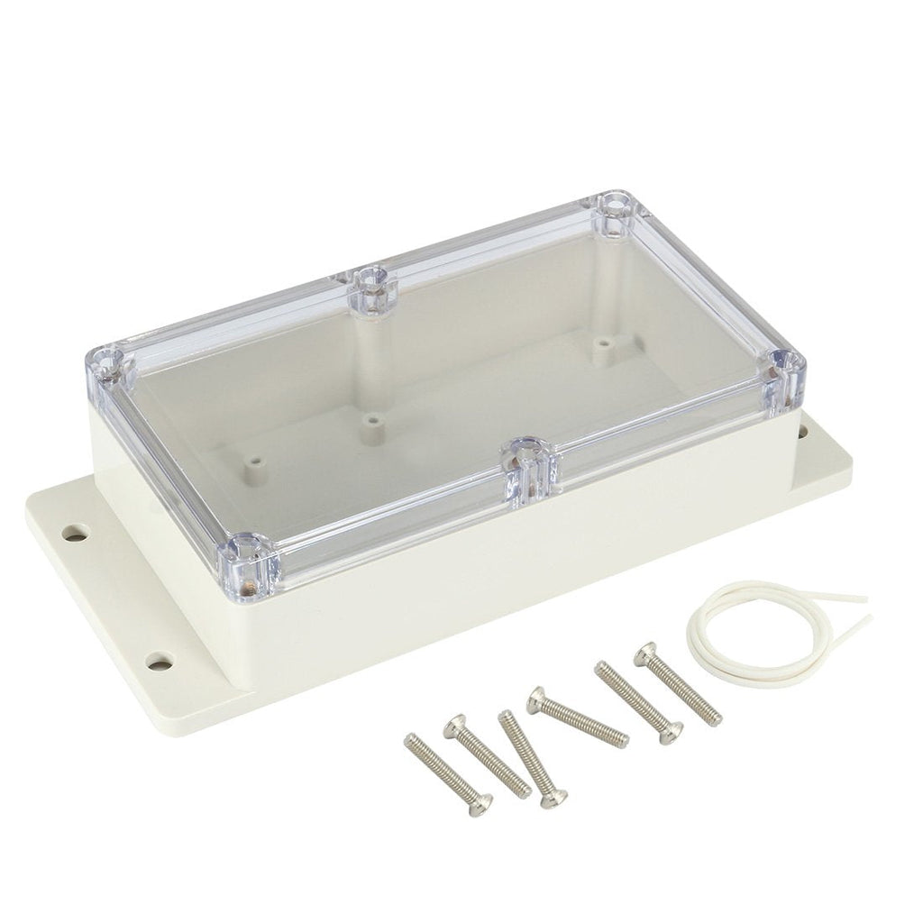  [AUSTRALIA] - Awclub ABS Plastic Junction Box, Dustproof Weatherproof IP65 Electrical Box - Universal Project Enclosure Pale Pale Grey, with PC Transparent/Clear Cover and Fixed Ear 6.2"x3.5"x1.8"(158x90x46mm) 6.2"x3.5"x1.8"