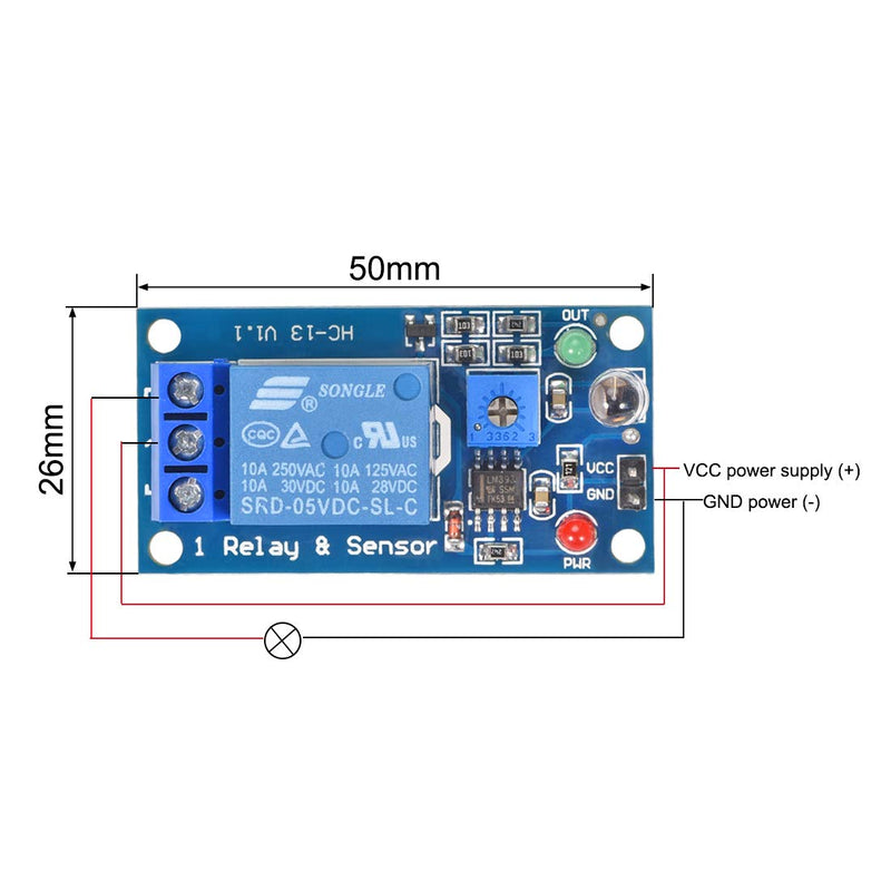 uxcell Photosensitive Sensor Module Light Intensity Detection with Diode DC 5V 2PCS - LeoForward Australia