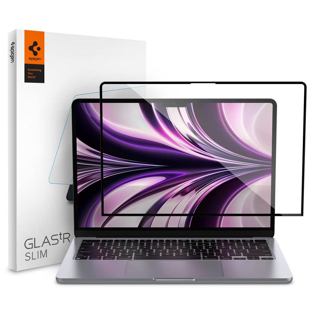  [AUSTRALIA] - Spigen Tempered Glass Screen Protector [Glas.tR Slim] Designed for Macbook Air 13.6 inch (M2 / 2022 released) - 1 Pack