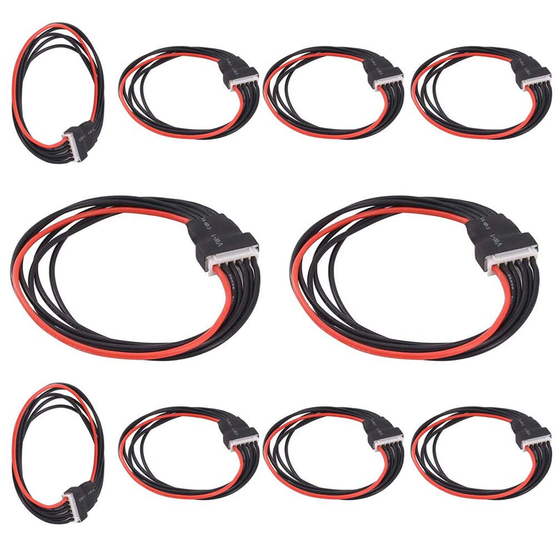  [AUSTRALIA] - 2S/3S/4S/5S/6S Battery Balance Charger Silicone Wire Extension Lead JST-XH Connector Adapter Plug Battery Wire Balance Leads Extension Cable for Li-Po Batteries(5s) 5S 200mm 22AWG( 10pcs)