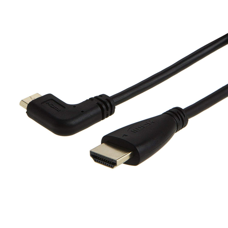 Mini HDMI to HDMI, CableCreation 5 Feet Coiled 90 Degree Left Angle Mini-HDMI Male to HDMI Male Converter Cable, Support 1080P Full HD, 3D, 1.6M, Black Coiled Cable 5ft max Male to Male - LeoForward Australia