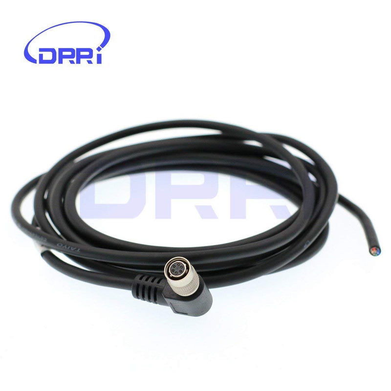  [AUSTRALIA] - DRRI Hirose 6 Pin Female(HR10A-7P-6S) High Flex Cable for Basler GIGE AVT CCD Camera (Right Angle Cable) Right Angle Cable