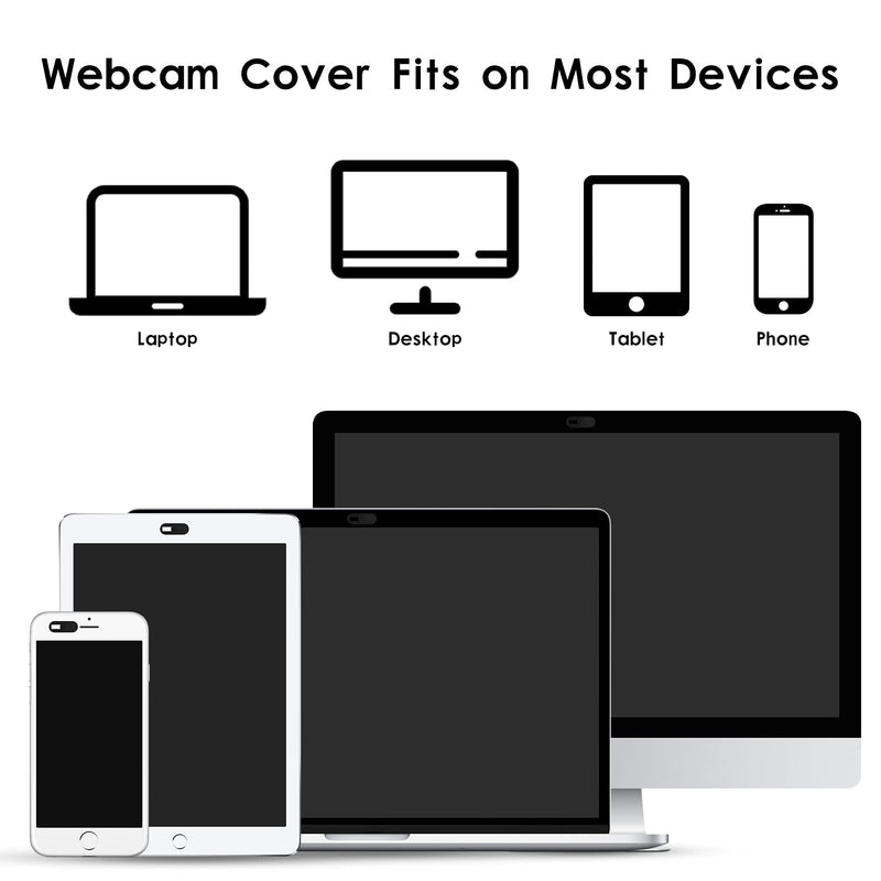  [AUSTRALIA] - Laptop Camera Cover Slide, 6 Pack Ultra Thin Webcam Cover Slide for MacBook,Laptop,PC,Computer,iMac,iPad, iPhone Cell Phone etc, Web Blocker Protect Your Privacy and Security (Black) 6 Pack Black