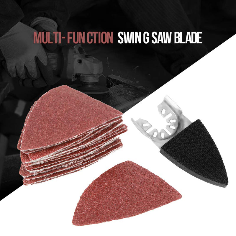  [AUSTRALIA] - 82 Pieces Sanding Set Saw Oscillating Multi Tool Sand Pad for Wood Plastic Soft Metal.