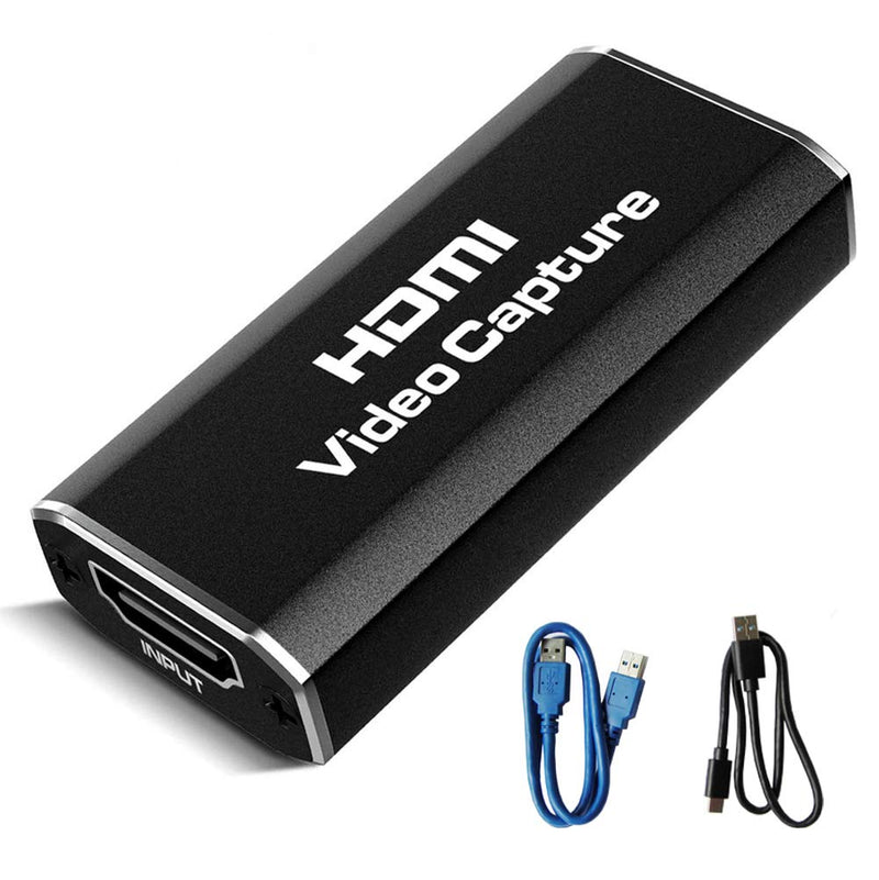  [AUSTRALIA] - Xhwykzz Audio Video Capture Cards HDMI to USB 1080p USB2.0 Record via DSLR Camcorder Action Cam for High Definition Acquisition, Live Broadcasting