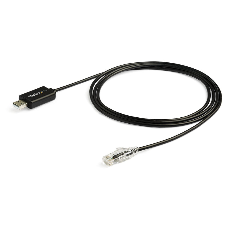  [AUSTRALIA] - StarTech.com 6 ft (1.8 m) Cisco USB Console Cable - USB to RJ45 Rollover Cable - 460Kbps - Windows, Mac and Linux Compatible - M/M (ICUSBROLLOVR),Black