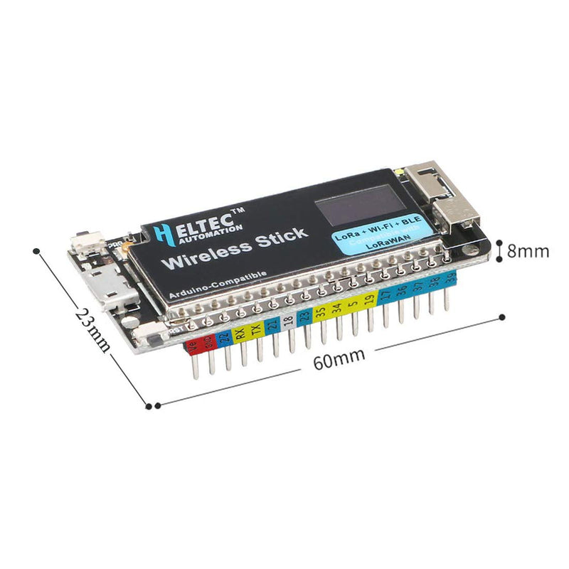  [AUSTRALIA] - HiLetgo SX1276 ESP32 LoRa Kit Bluetooth 4.2+WiFi+LoRa LoRaWAN Wireless Communication Development Board with 0.49" OLED Display 64M Bits Flash Works with Arduino IDE