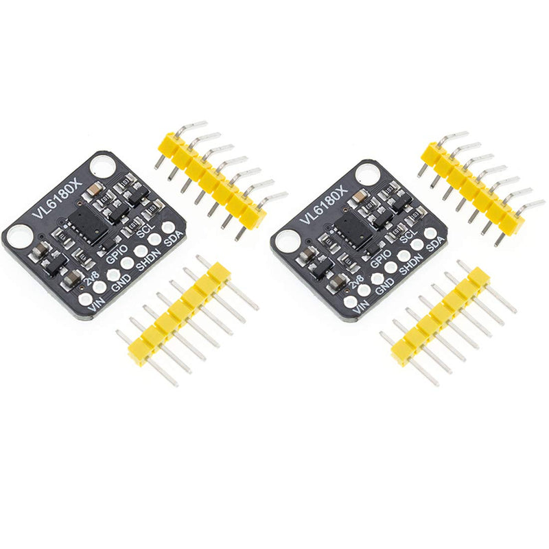  [AUSTRALIA] - HiLetgo 2pcs VL6180 VL6180X Range Finder Optical Ranging Light Sensor Module Gesture Recognition Sensor I2C Interface 3.3V 5V Emitter Ambient Light Sensor