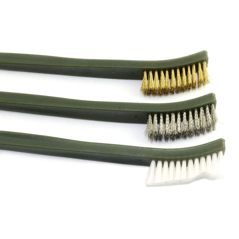  [AUSTRALIA] - RuiLing 6-Pack Double-Ended Cleaning Brushes (2PCS Stainless Steel Wire Brushes + 2PCS Brass Wire Brushes + 2PCS Nylon Brushes)