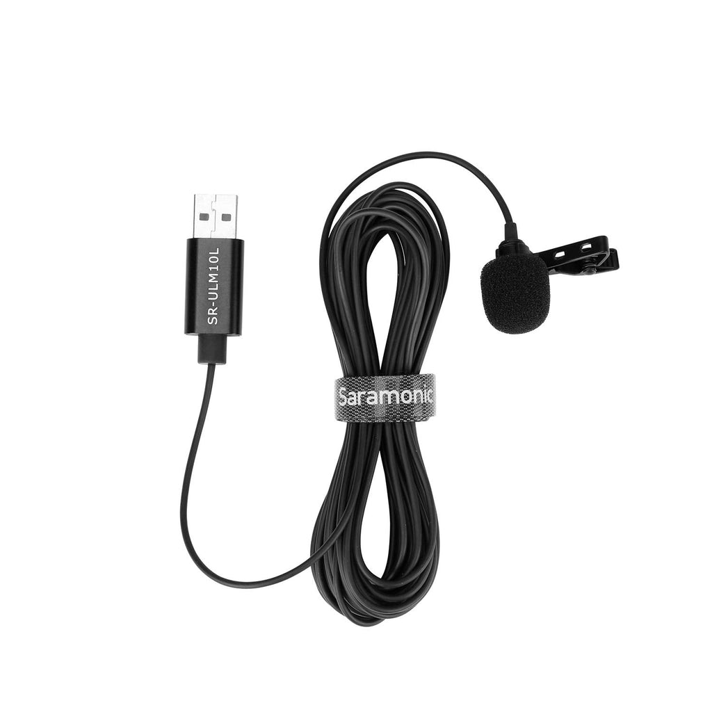  [AUSTRALIA] - Saramonic Lavalier USB Lapel Microphone for PC, Omnidirectional Clip on Mic for Computer, Mac, Laptop, YouTube, Skype, Recording, Podcasting, Gaming (19.7ft)