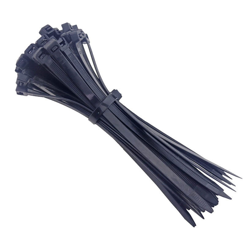  [AUSTRALIA] - Rextin 250pcs Cable Wire Ties Plastic Self-Locking Black Nylon Zip Tie Wraps 7.9Inch and 0.28IN Resistant For Indoor Outdoor (7.9X0.28IN 250PCS) 7.9X0.28IN 250PCS