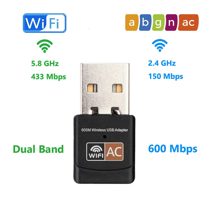 USB Wireless Adapter 600Mbps Realtek RTL8811CU Chipset Mini Type Dual ...